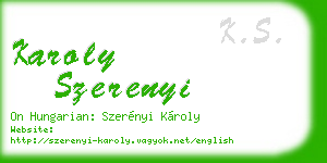 karoly szerenyi business card